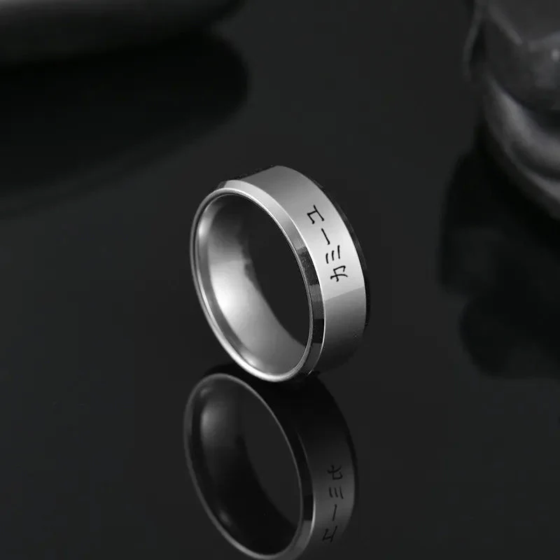Bague Japonais personnalisée en acier - Image 26