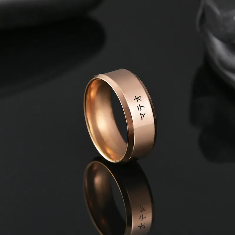 Bague Japonais personnalisée en acier - Image 38
