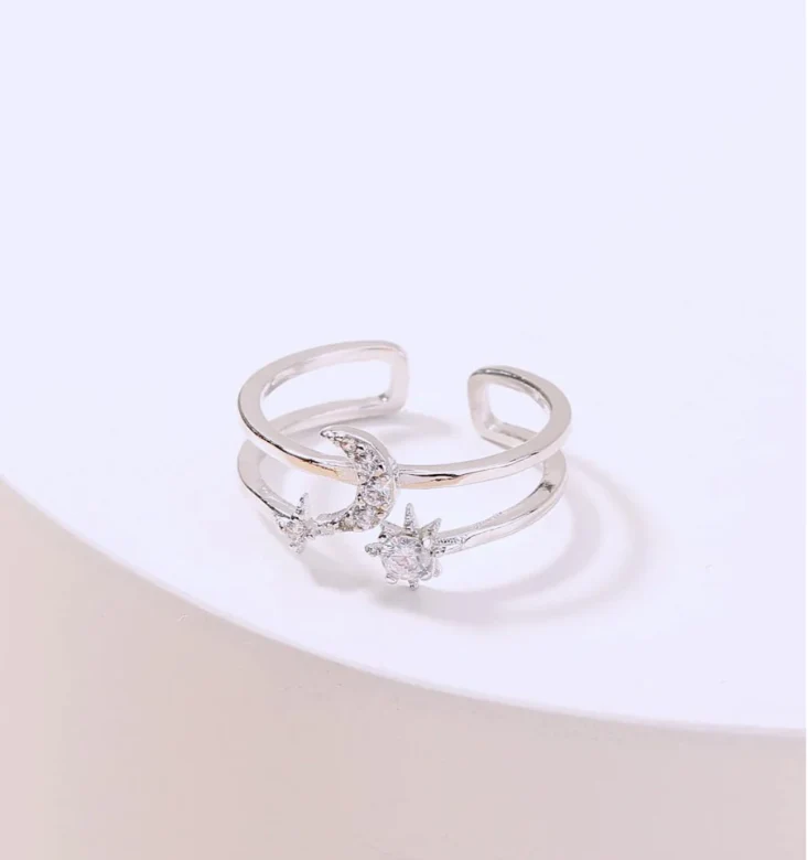 Bague Japonaise Lune et Étoile - Image 3