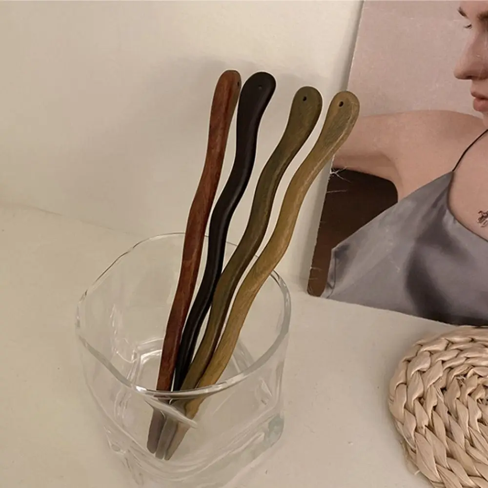 Bâton à cheveux japonais en bois vintage - Image 5
