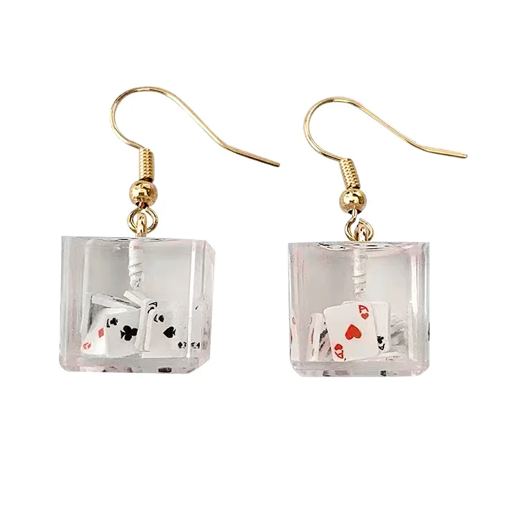 Boucle d'oreille japonaise Cartes poker - Image 3