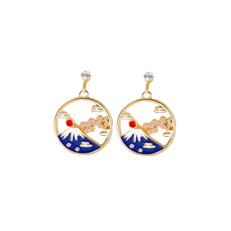 Boucle d'oreille Japonaise Mont Fuji - Image 4