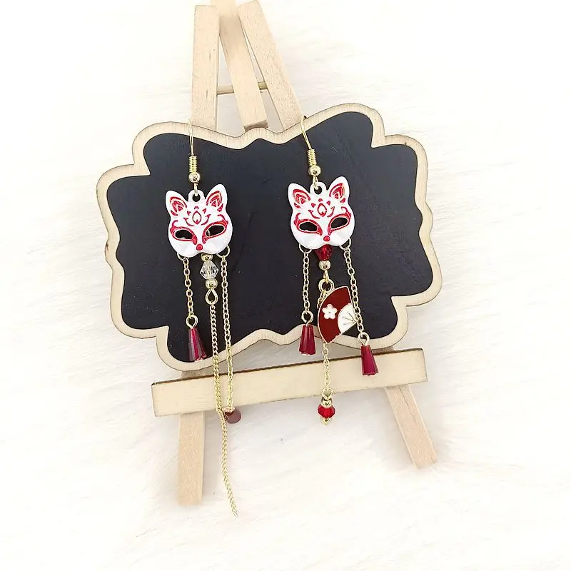 Boucles d'oreilles japonais Masque de Renard - Image 10