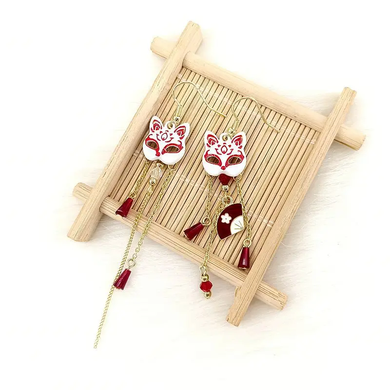 Boucles d'oreilles japonais Masque de Renard - Image 4