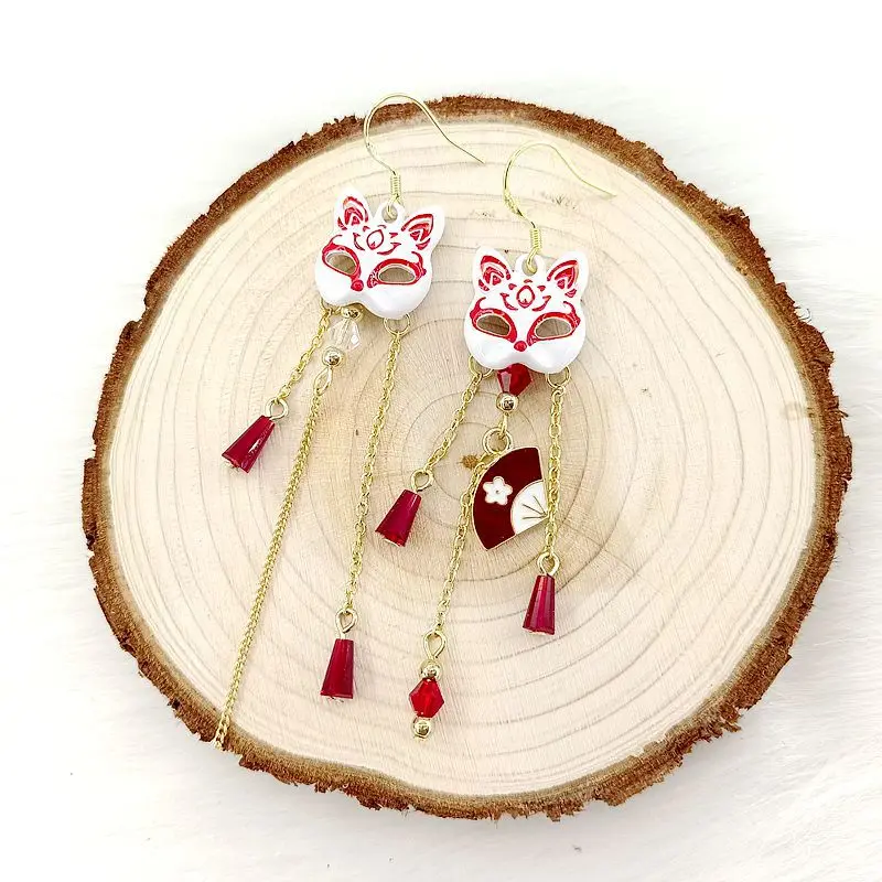 Boucles d'oreilles japonais Masque de Renard - Image 6