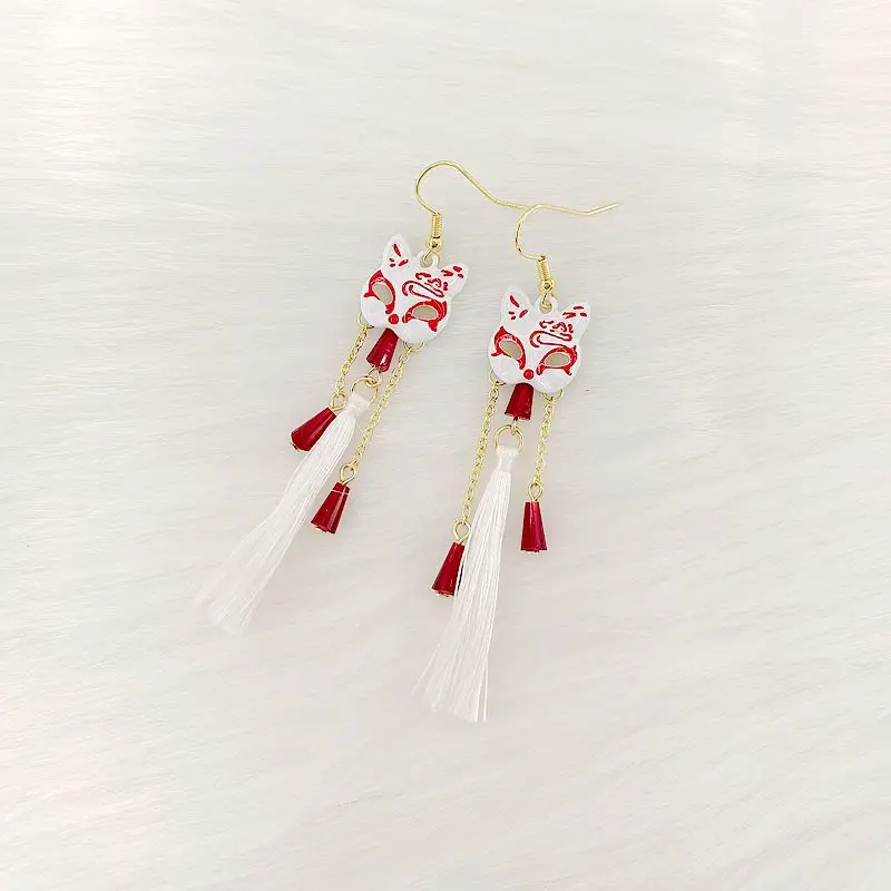 Boucles d'oreilles japonais Masque de Renard - Image 8