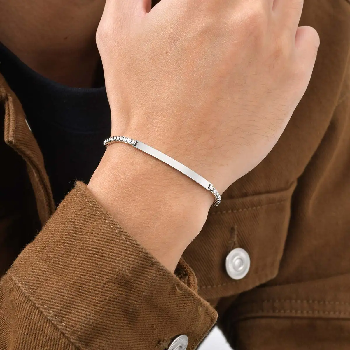 Bracelet Gourmette Japonais Personnalisé - Image 3