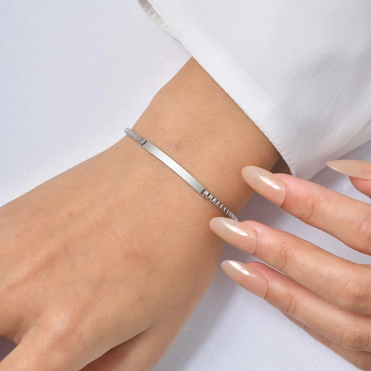 Bracelet Gourmette Japonais Personnalisé - Image 4