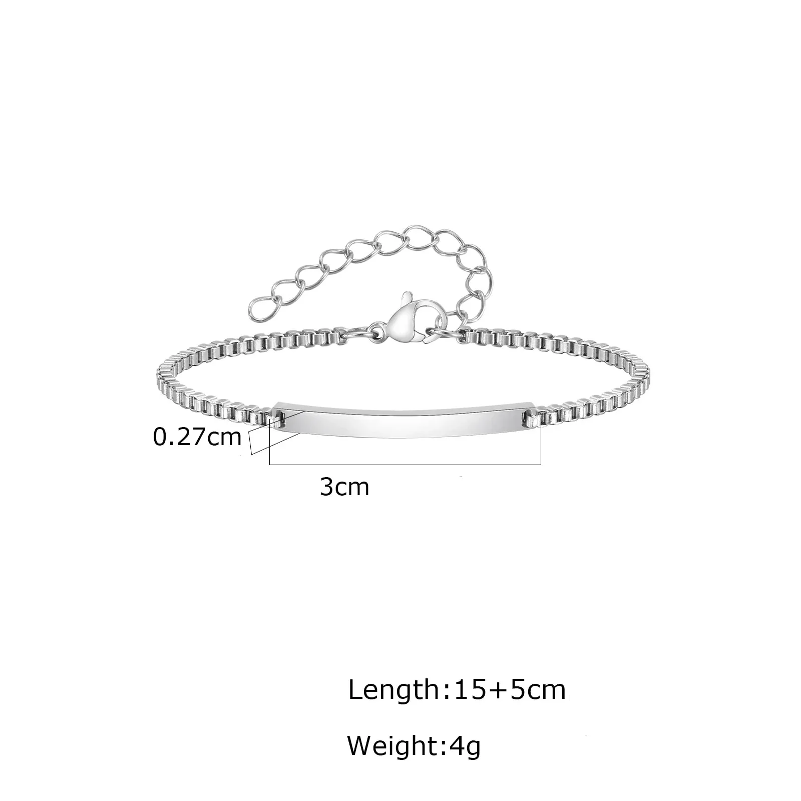 Bracelet Gourmette Japonais Personnalisé - Image 6