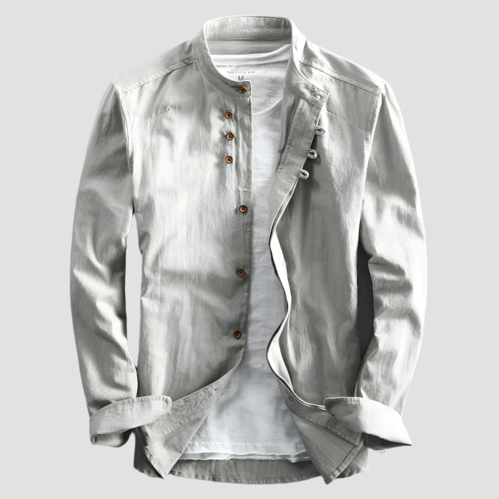 Chemise Japonaise à Col Montant - Image 7