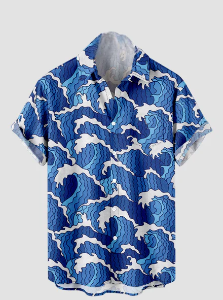 Chemise Japonaise Vague de Kanagawa - Image 3
