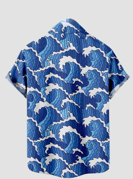 Chemise Japonaise Vague de Kanagawa - Image 6