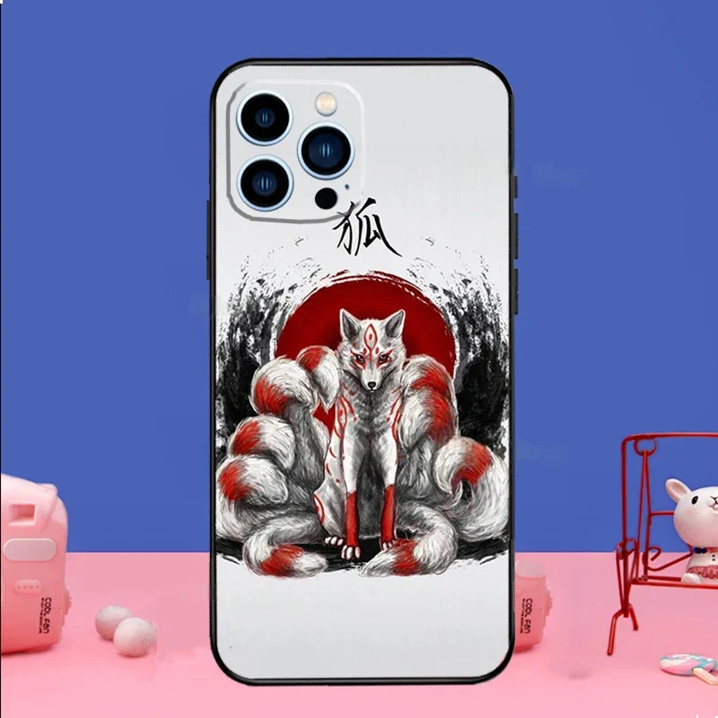Coque de téléphone japonaise iPhone renard neuf queues - Image 2