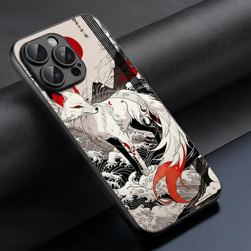 Coque de téléphone japonaise iPhone renard sobre