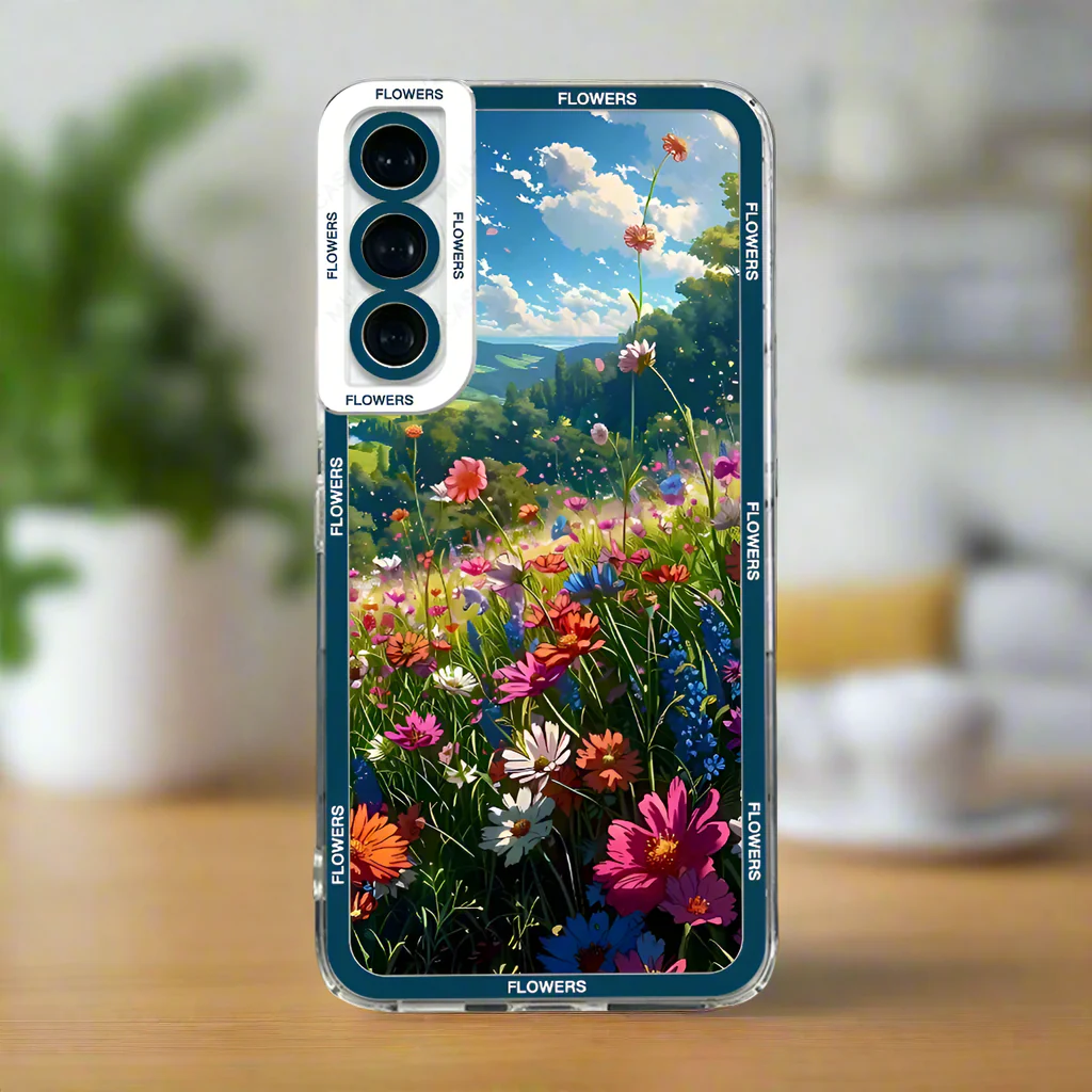 Coque de Téléphone Japonaise Samsung Fleurs Colorées