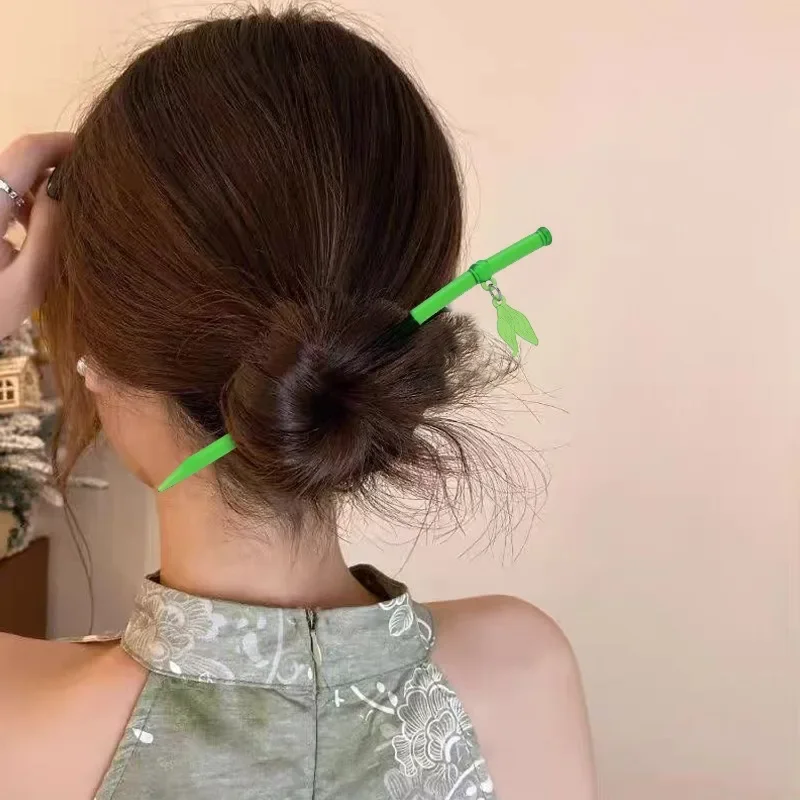 Épingle à cheveux japonais bambou en verre - Image 6