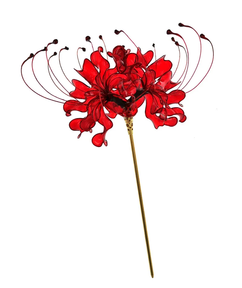 Épingle Kanzashi Fleur Lycoris Japonais - Image 5