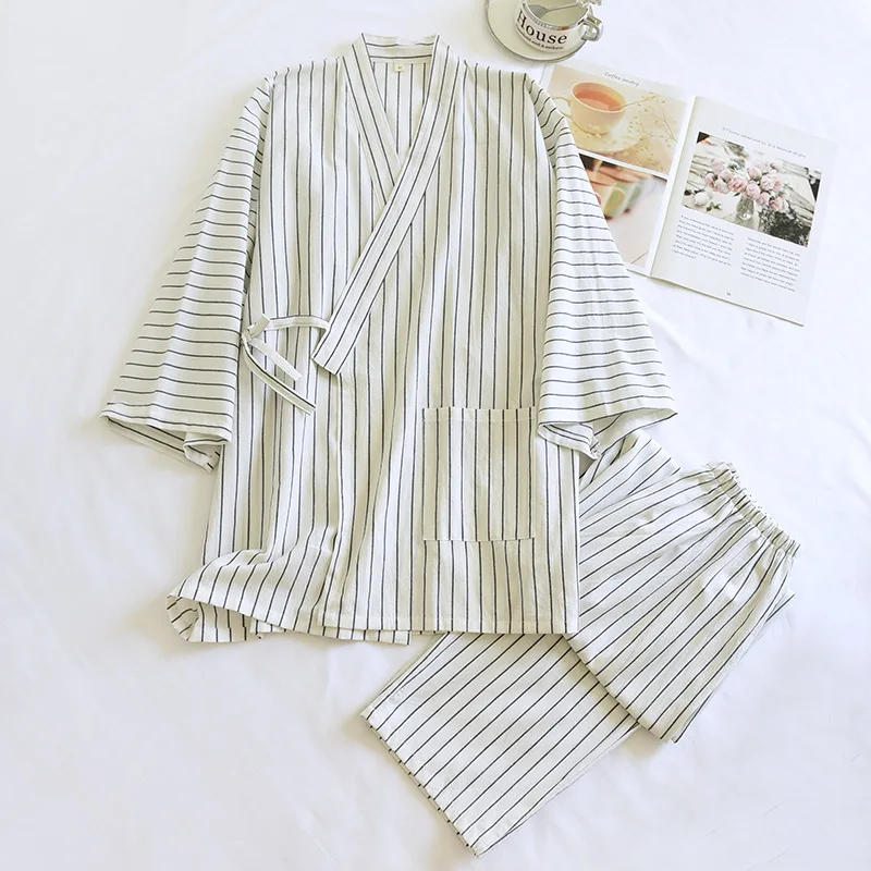 Jinbei Homme Confortable à Rayures - Image 2