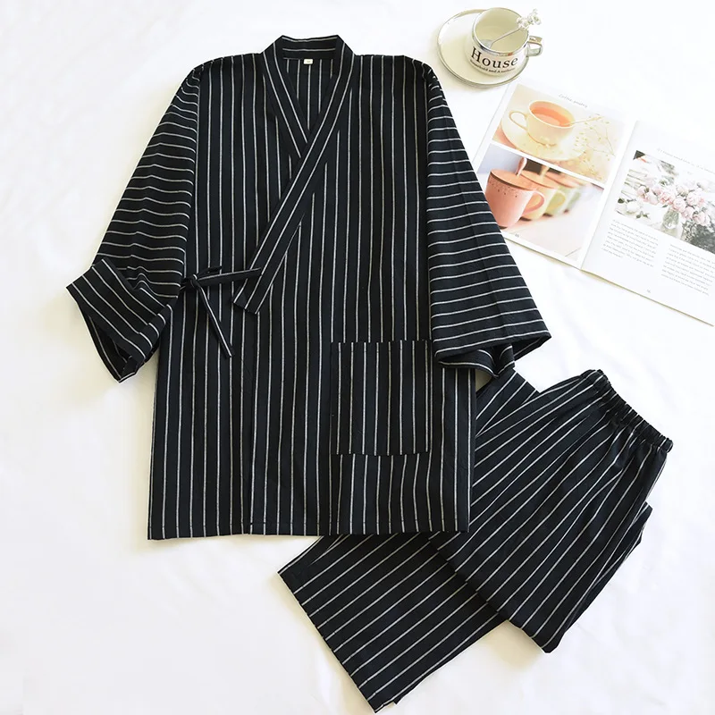 Jinbei Homme Confortable à Rayures - Image 3