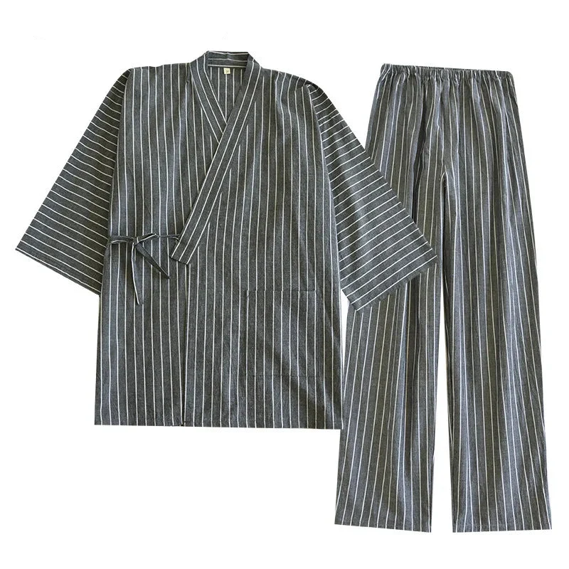 Jinbei Homme Confortable à Rayures - Image 4