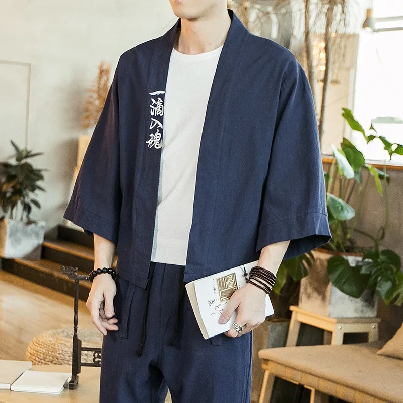 Kimono Cardigan Traditionnel Homme - Image 2
