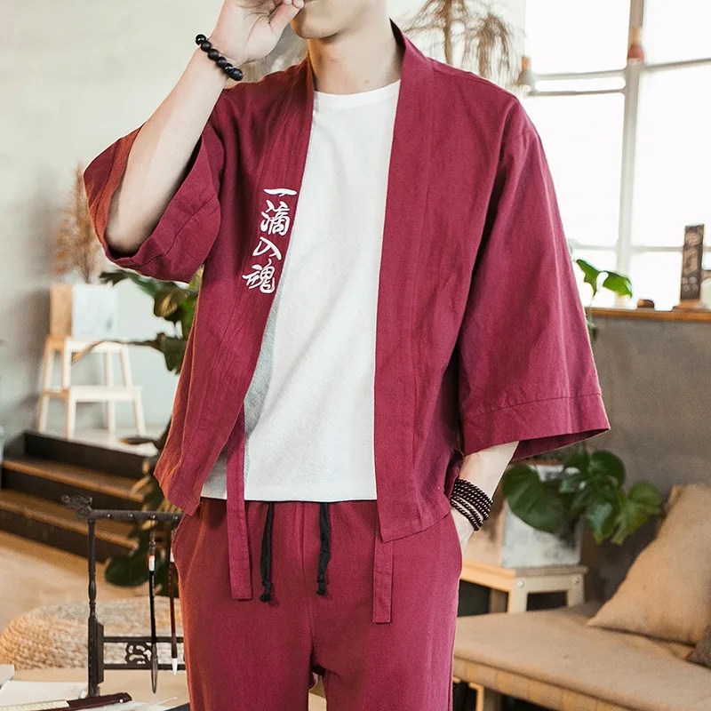 Kimono Cardigan Traditionnel Homme - Image 3