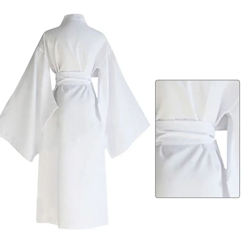 Kimono Japonais Femme Blanc - Image 4