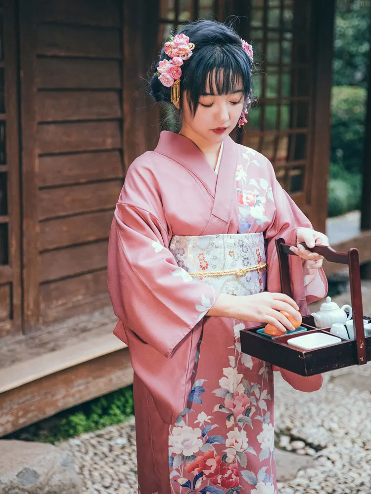 Kimono Japonais Rose - Image 2