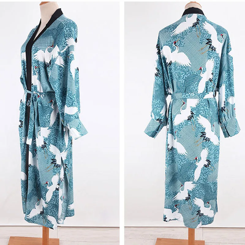 Kimono Léger Femme Grues - Image 6