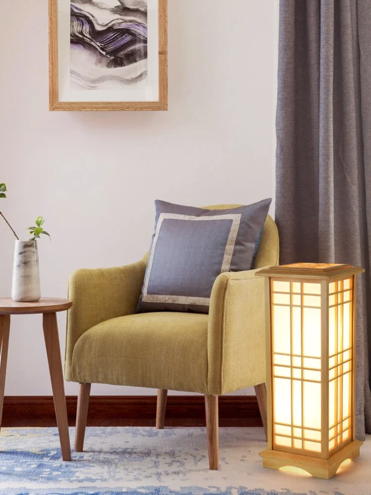 Lampe Japonaise en Bois Luminaire - Image 4
