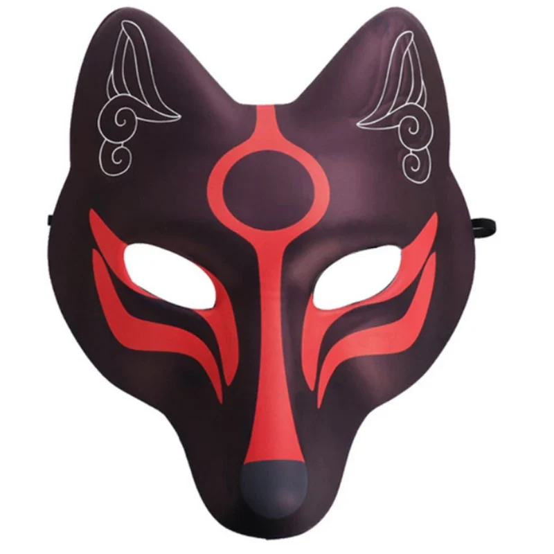 Masque Japonais Kitsune Noir - Image 2