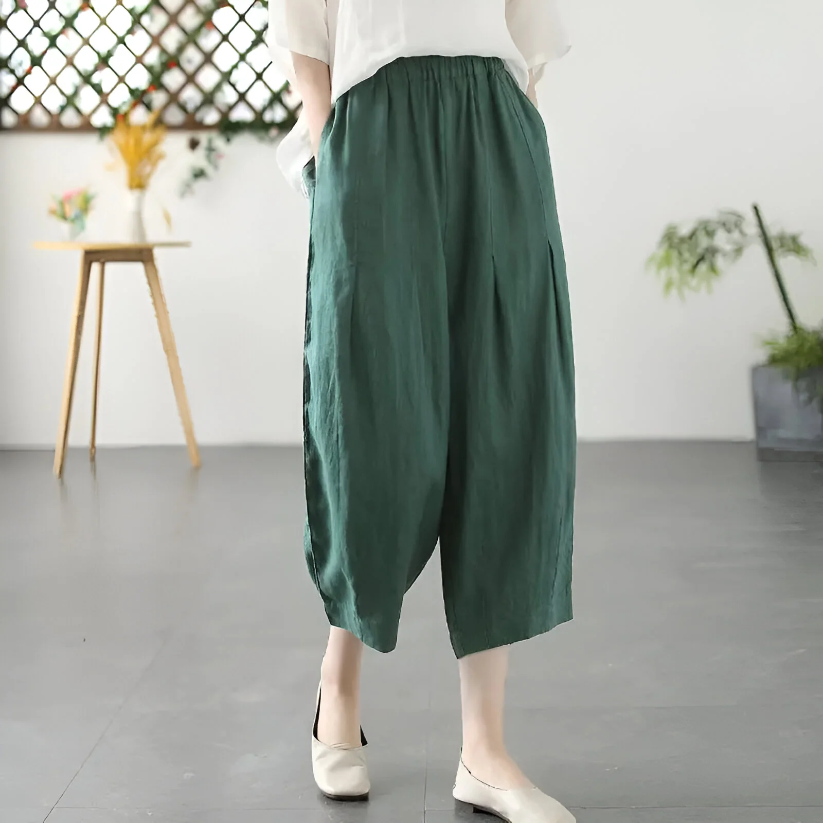 Pantalon Japonais en Toile Femme - Image 2
