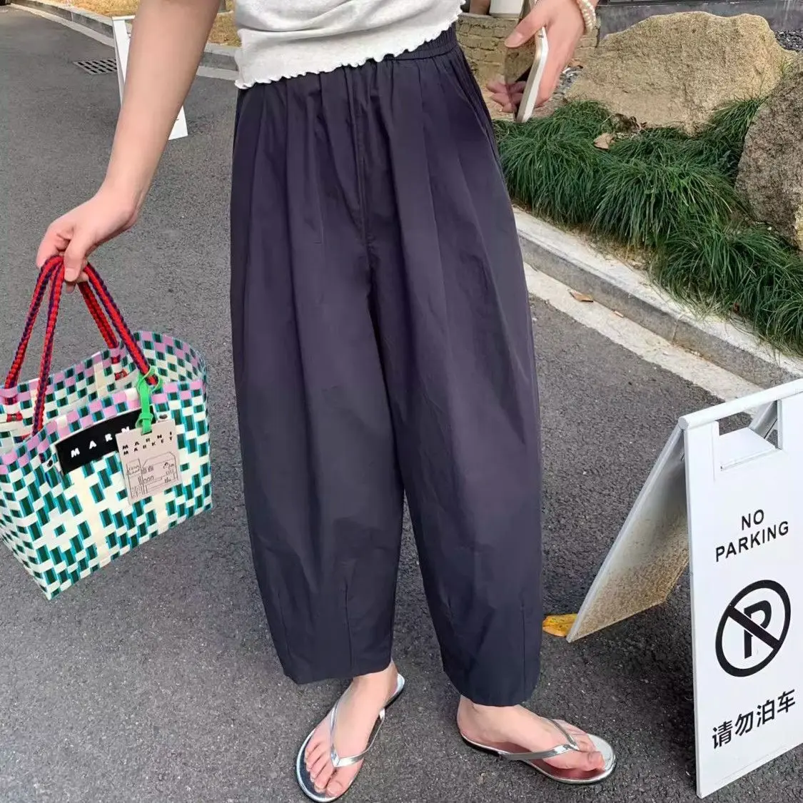 Pantalon Japonais Femme Décontracté Léger - Image 2