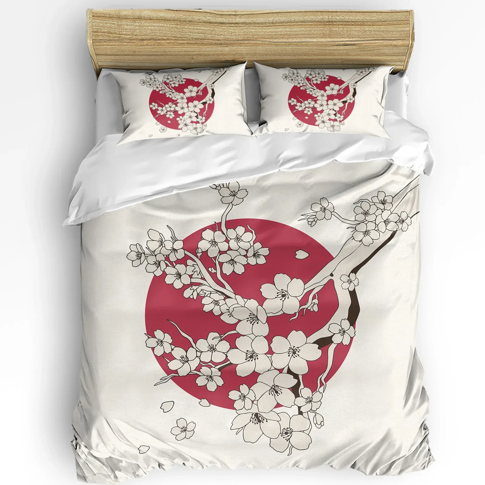 Parure de Lit Japonaise à Motifs Floraux