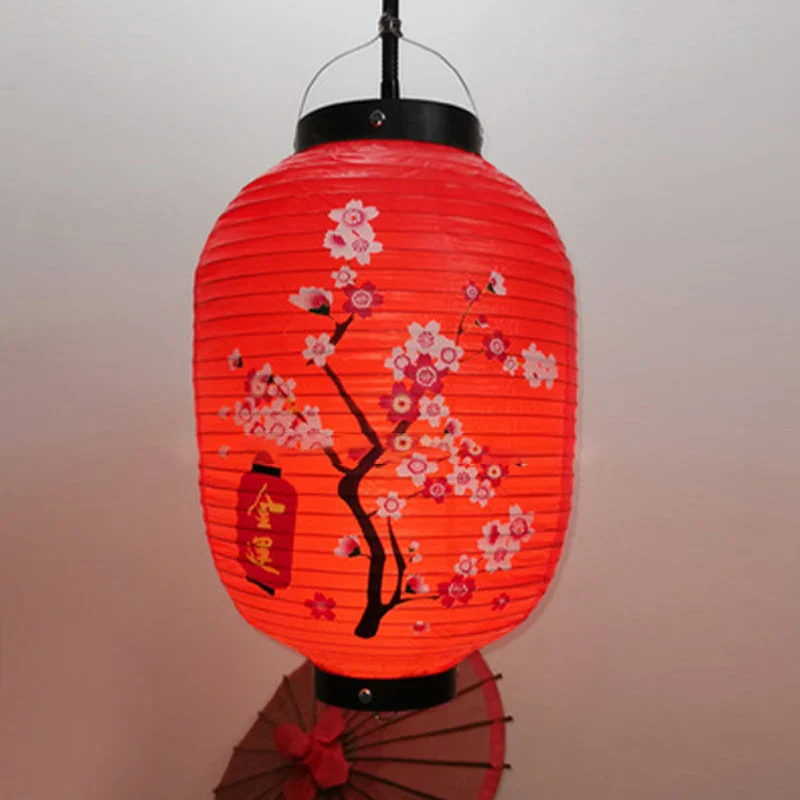 Petite Lanterne Japonaise Rouge Fleur de Cerisier