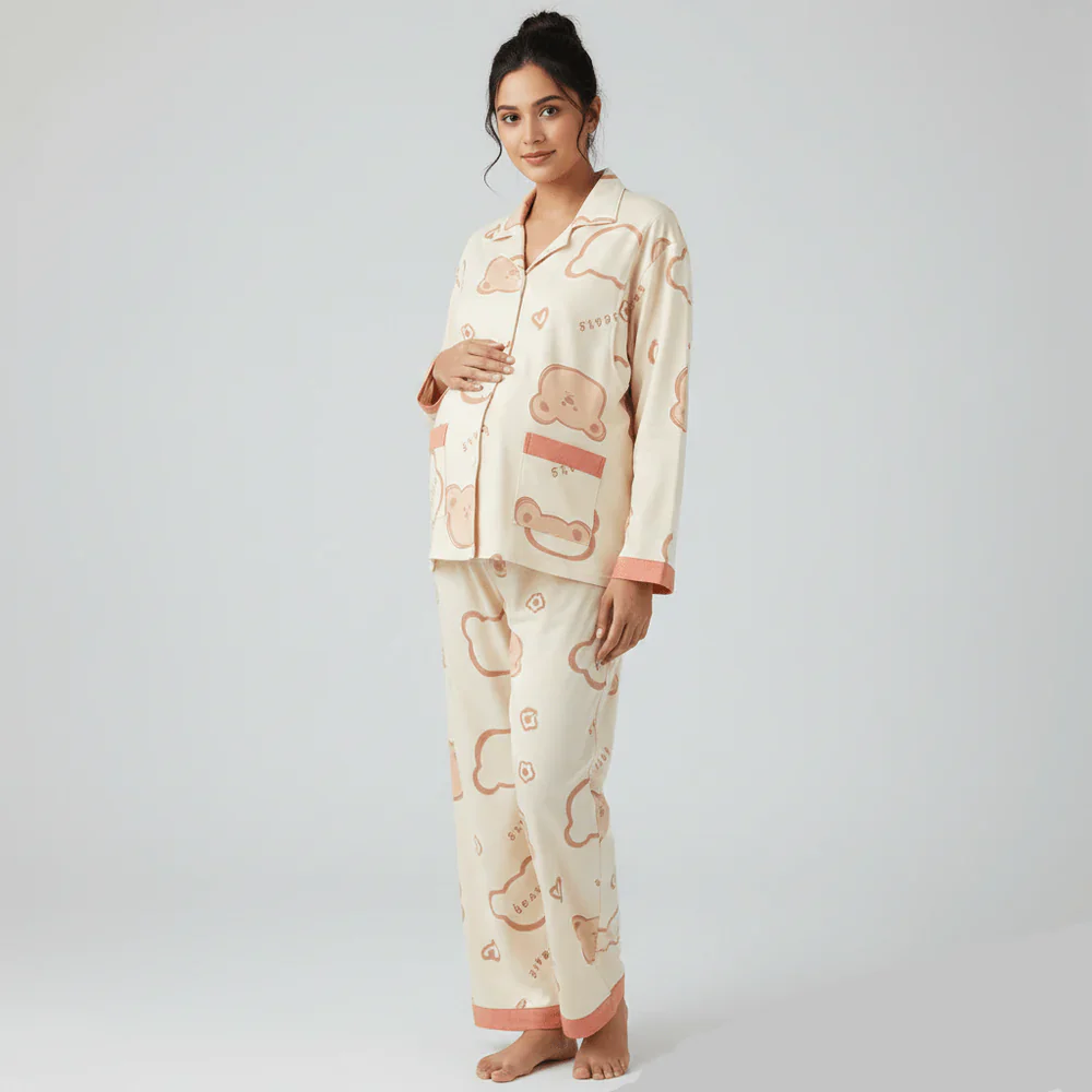 Pyjama Japonais Femme Imprimé Ours