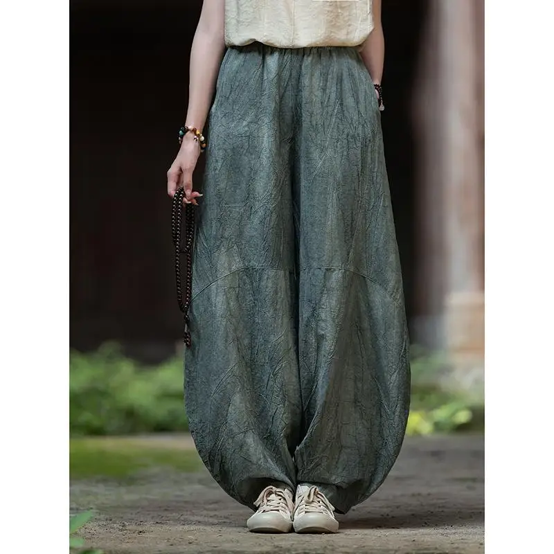 Sarouel Japonais Vintage en Lin - Image 3