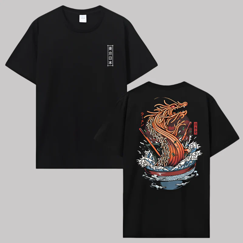 T-shirt Japonais Dragon Nouilles