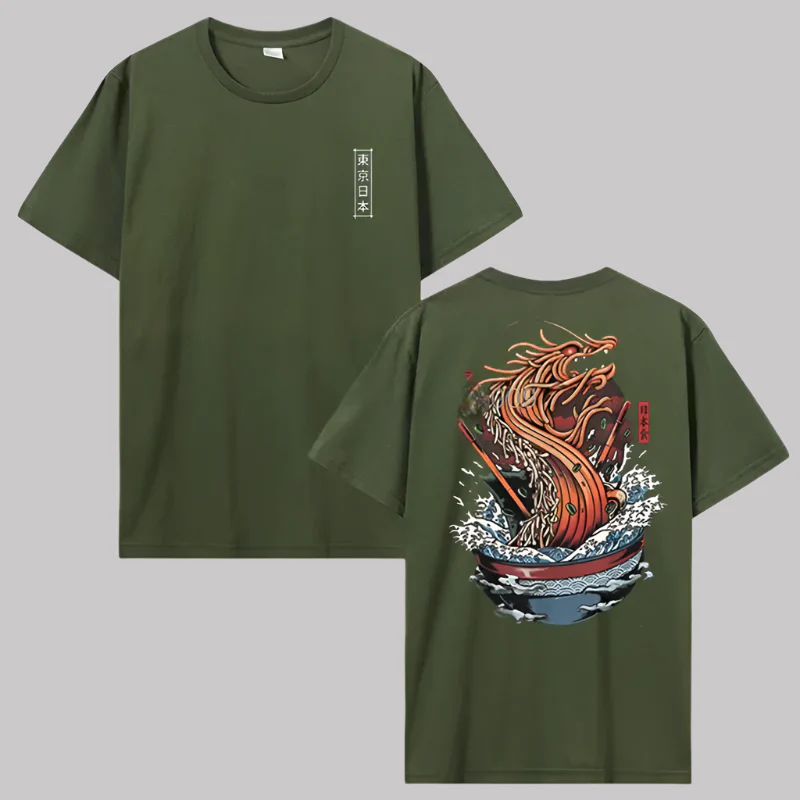T-shirt Japonais Dragon Nouilles - Image 2