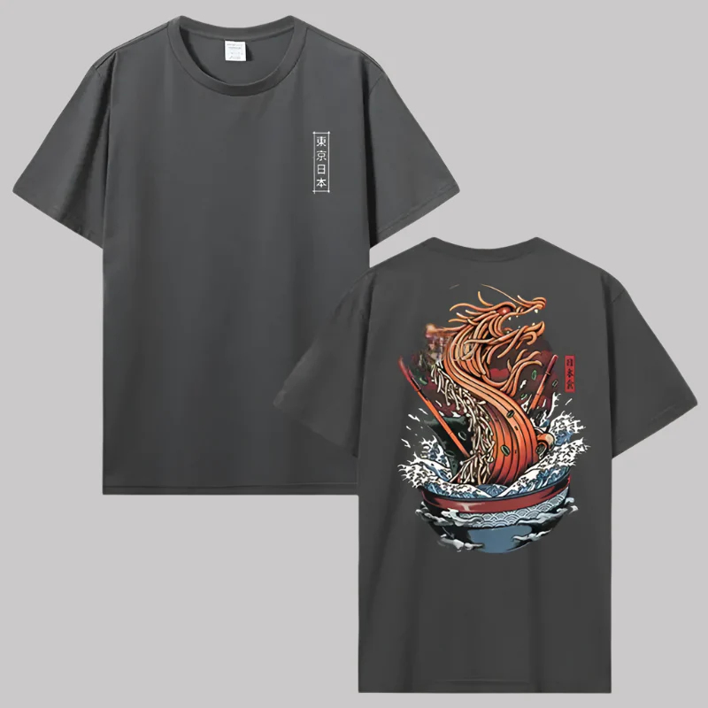 T-shirt Japonais Dragon Nouilles - Image 4