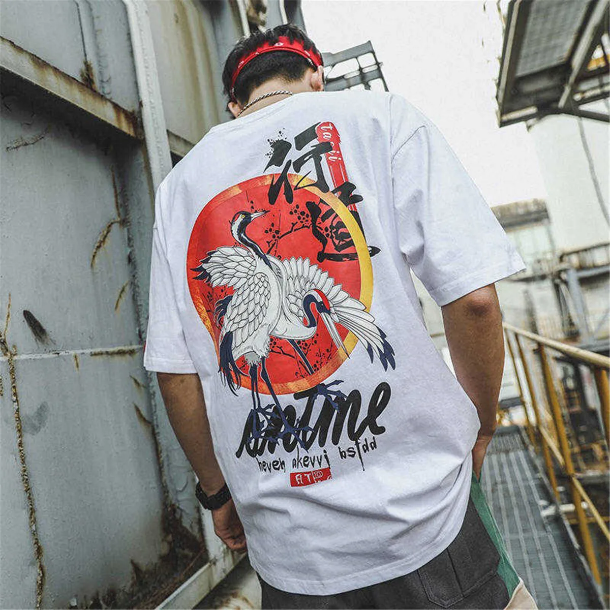 T-shirt Japonais Hip Hop Grue - Image 3