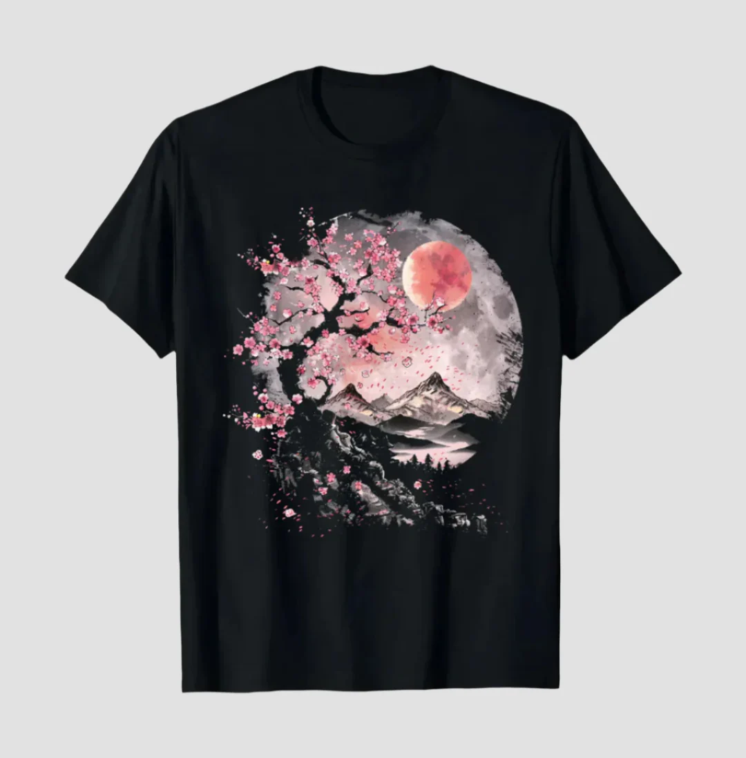 T-shirt Japonais Pleine Lune - Image 3