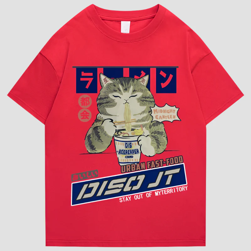 T-shirt Japonais Streetwear en Coton - Image 2