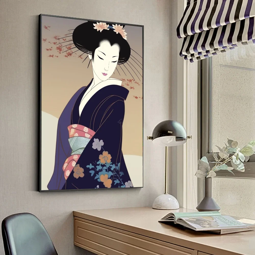 Tableau Japonais Femme en Kimono