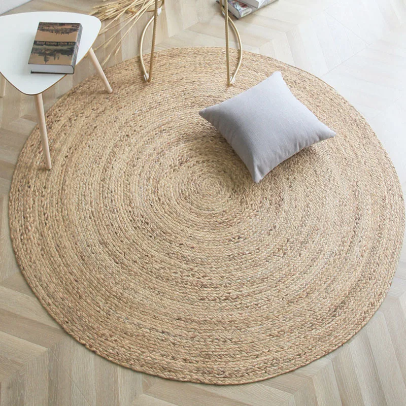 Tapis de salon Japonais rond en jute