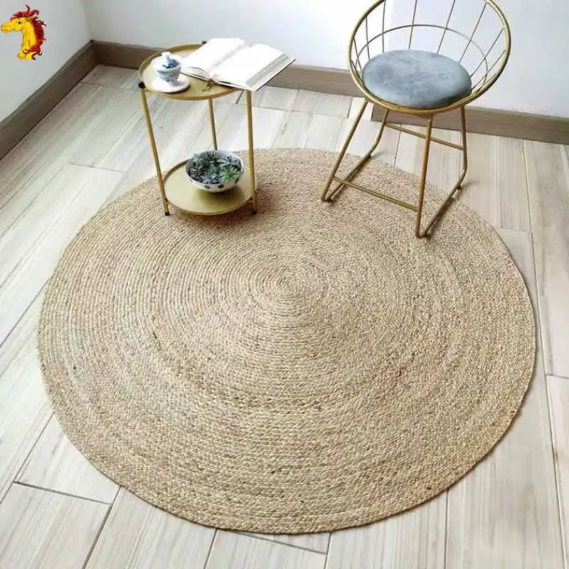 Tapis de salon Japonais rond en jute - Image 3