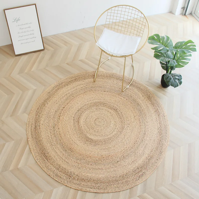 Tapis de salon Japonais rond en jute - Image 4
