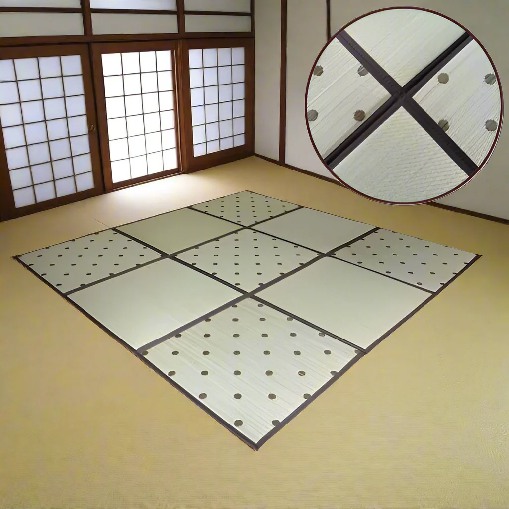 Tapis Japonais Tatami à Pois