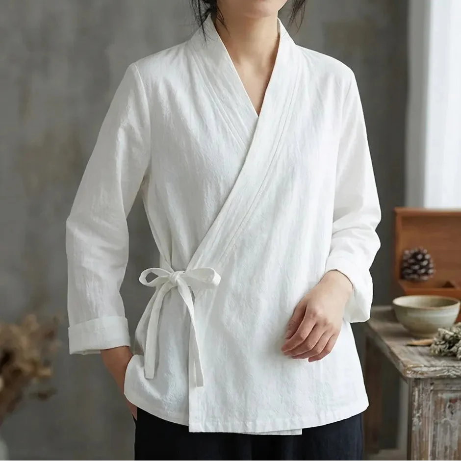 Veste Kimono Femme Style Chemise Minimaliste