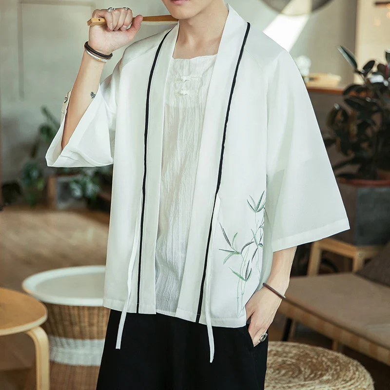 Veste Kimono Homme à Motifs Bambou - Image 2